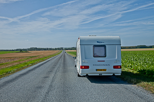 A typical long straight, traffic free 'N' road in northern France